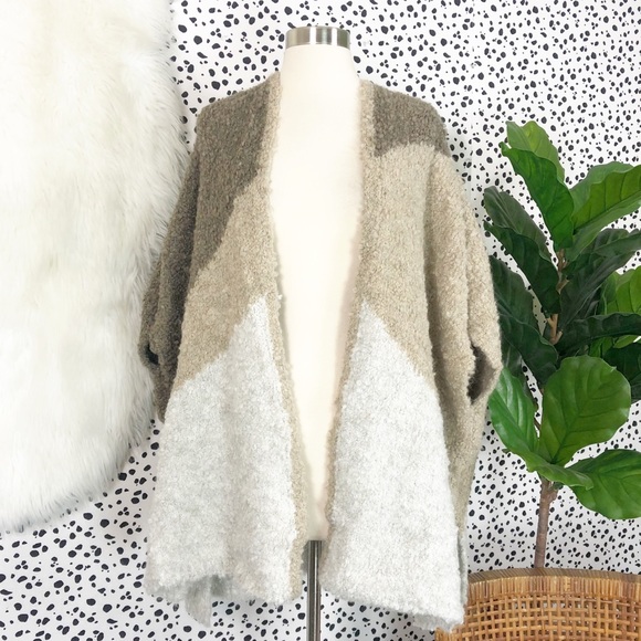 Zara Sweaters - NEW Zara | Oversized Fuzzy Colorblock Cardigan